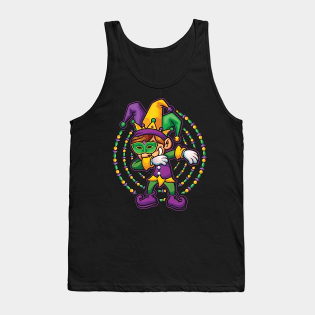 Mardi Gras Dabbing Boys Kids Gift Funny Tank Top by aneisha